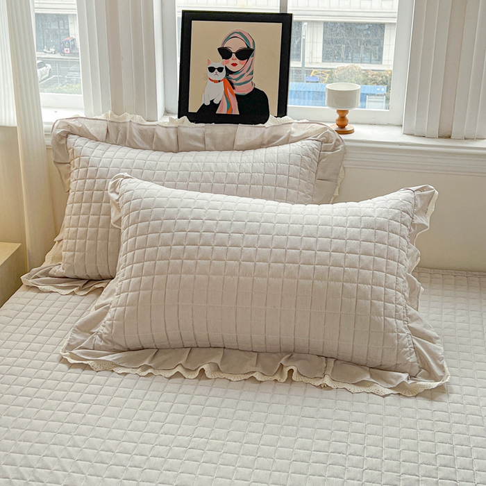 91家纺网 家纺一手货源 找家纺 岚吉家纺 2026新款棉麻纯色单品床盖 床盖单件 星云灰