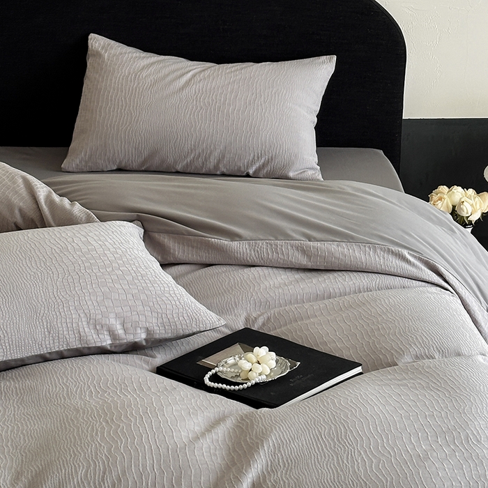 91家纺网 家纺一手货源 找家纺 静家居-简约原创家纺 2026新款60s贡缎提花系列四件套-伯爵 伯爵-灰