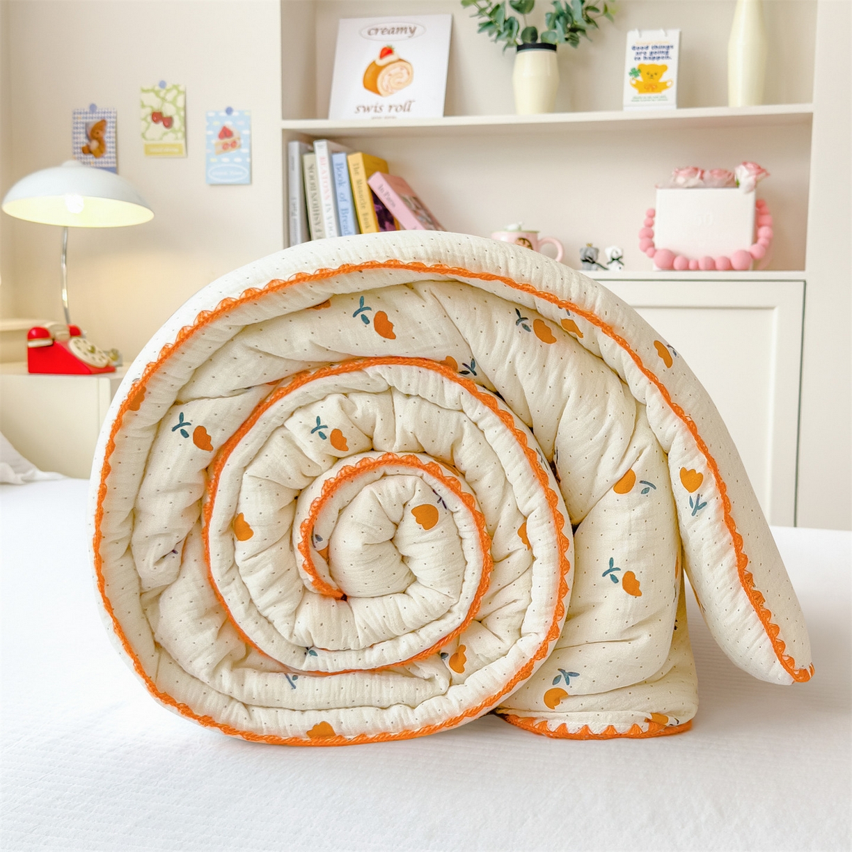 91家纺网 家纺一手货源 找家纺 布凡家居 2026新款A类全棉皱皱纱大豆纤维春秋被秋冬被全棉纱布婴儿被全棉学生秋冬被 冬被-小花花