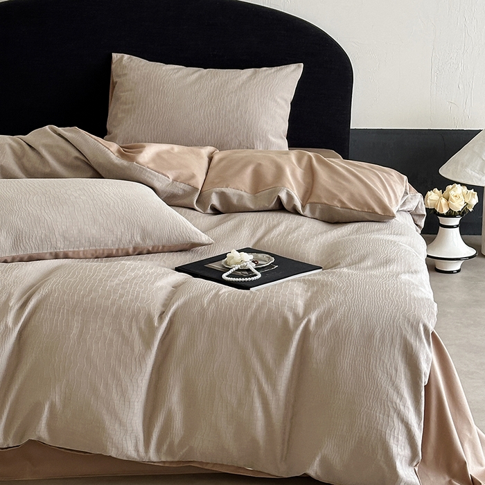 91家纺网 家纺一手货源 找家纺 静家居-简约原创家纺 2026新款60s贡缎提花系列四件套-伯爵 伯爵-咖