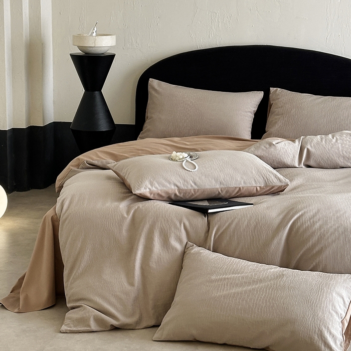 91家纺网 家纺一手货源 找家纺 静家居-简约原创家纺 2026新款60s贡缎提花系列四件套-伯爵 伯爵-咖