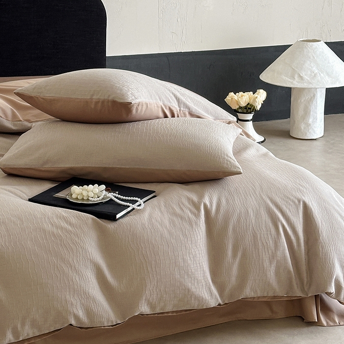 91家纺网 家纺一手货源 找家纺 静家居-简约原创家纺 2026新款60s贡缎提花系列四件套-伯爵 伯爵-咖