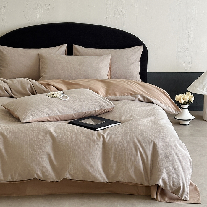 91家纺网 家纺一手货源 找家纺 静家居-简约原创家纺 2026新款60s贡缎提花系列四件套-伯爵 伯爵-咖