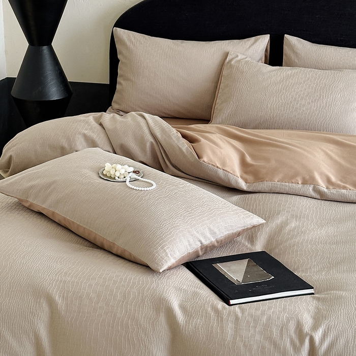 91家纺网 家纺一手货源 找家纺 静家居-简约原创家纺 2026新款60s贡缎提花系列四件套-伯爵 伯爵-咖