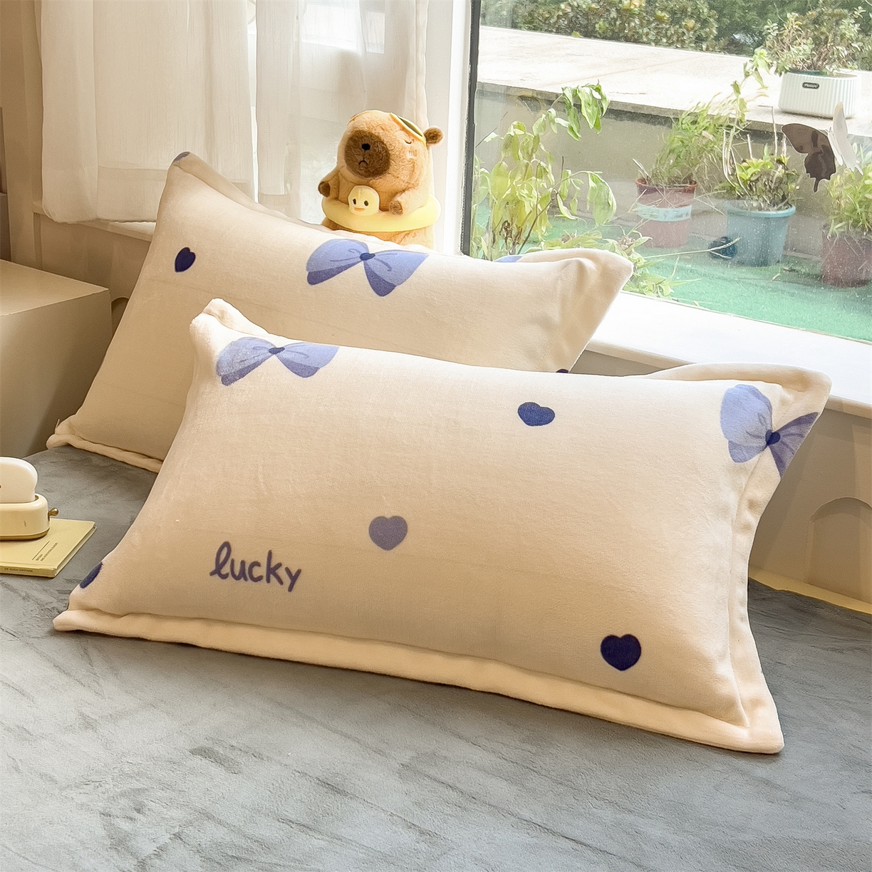 91家纺网 家纺一手货源 找家纺 布凡家居 2026新款190g高克重牛奶绒印花四件套 紫蝶幸运曲