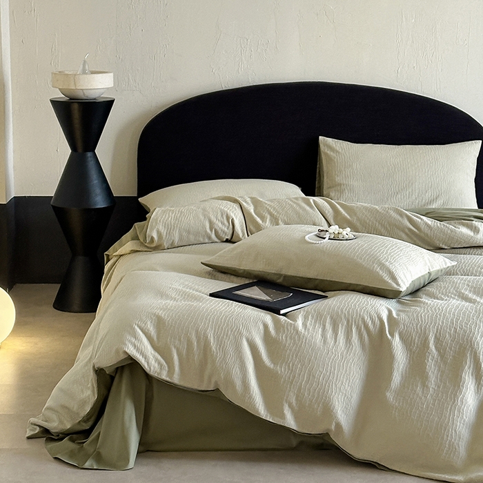 91家纺网 家纺一手货源 找家纺 静家居-简约原创家纺 2026新款60s贡缎提花系列四件套-伯爵 伯爵-绿