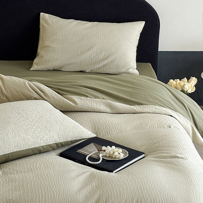 91家纺网 家纺一手货源 找家纺 静家居-简约原创家纺 2026新款60s贡缎提花系列四件套-伯爵 伯爵-绿