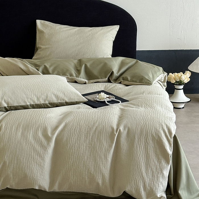 91家纺网 家纺一手货源 找家纺 静家居-简约原创家纺 2026新款60s贡缎提花系列四件套-伯爵 伯爵-绿