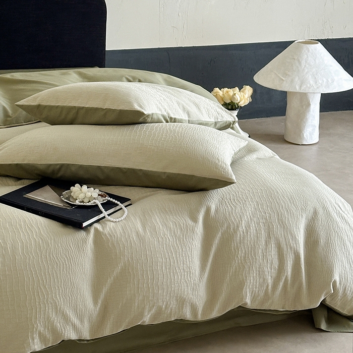 91家纺网 家纺一手货源 找家纺 静家居-简约原创家纺 2026新款60s贡缎提花系列四件套-伯爵 伯爵-绿