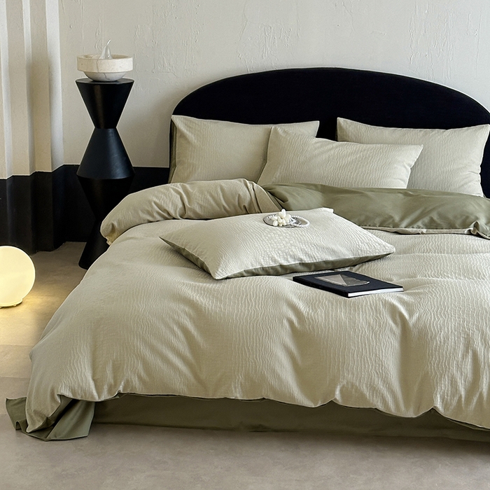 91家纺网 家纺一手货源 找家纺 静家居-简约原创家纺 2026新款60s贡缎提花系列四件套-伯爵 伯爵-绿