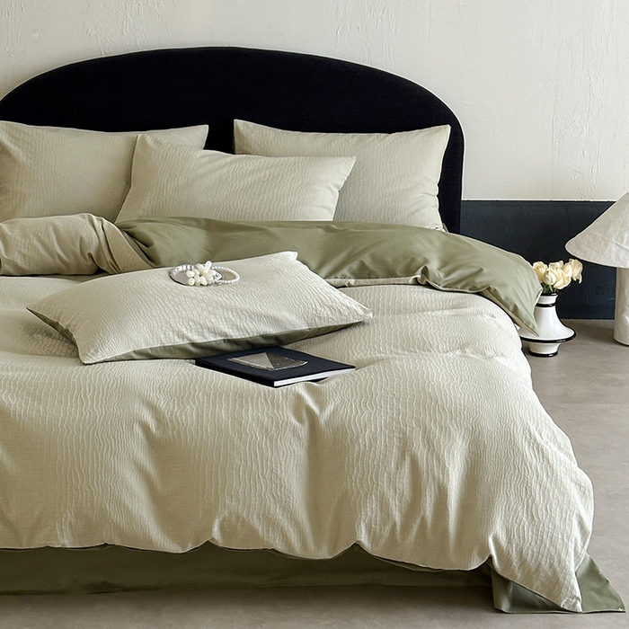 91家纺网 家纺一手货源 找家纺 静家居-简约原创家纺 2026新款60s贡缎提花系列四件套-伯爵 伯爵-绿