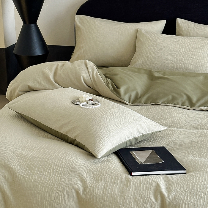 91家纺网 家纺一手货源 找家纺 静家居-简约原创家纺 2026新款60s贡缎提花系列四件套-伯爵 伯爵-绿