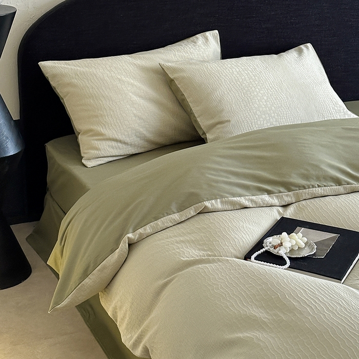 91家纺网 家纺一手货源 找家纺 静家居-简约原创家纺 2026新款60s贡缎提花系列四件套-伯爵 伯爵-绿