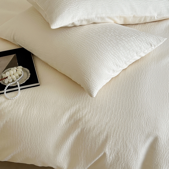 91家纺网 家纺一手货源 找家纺 静家居-简约原创家纺 2026新款60s贡缎提花系列四件套-伯爵 伯爵-米白