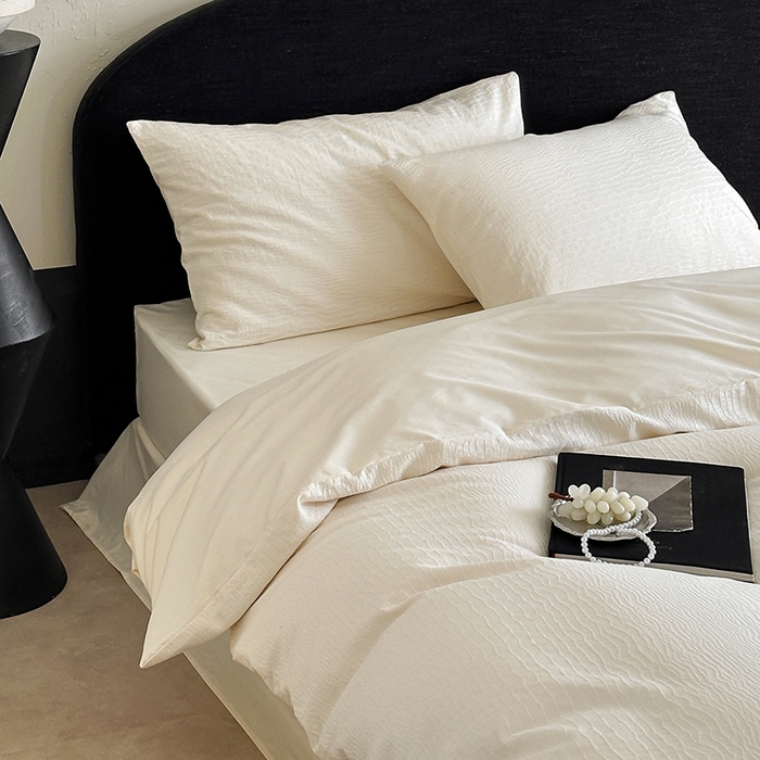 91家纺网 家纺一手货源 找家纺 静家居-简约原创家纺 2026新款60s贡缎提花系列四件套-伯爵 伯爵-米白
