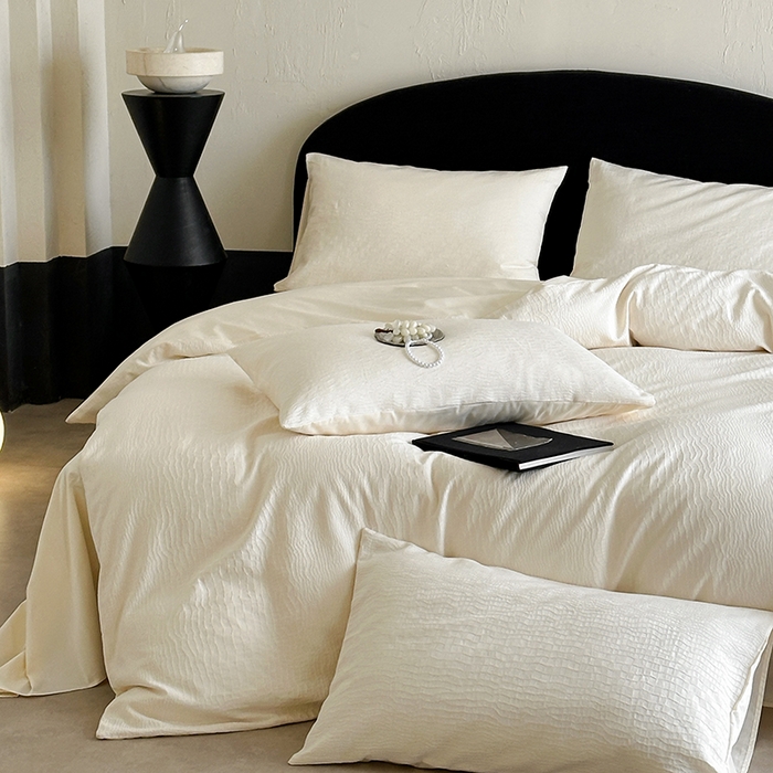 91家纺网 家纺一手货源 找家纺 静家居-简约原创家纺 2026新款60s贡缎提花系列四件套-伯爵 伯爵-米白