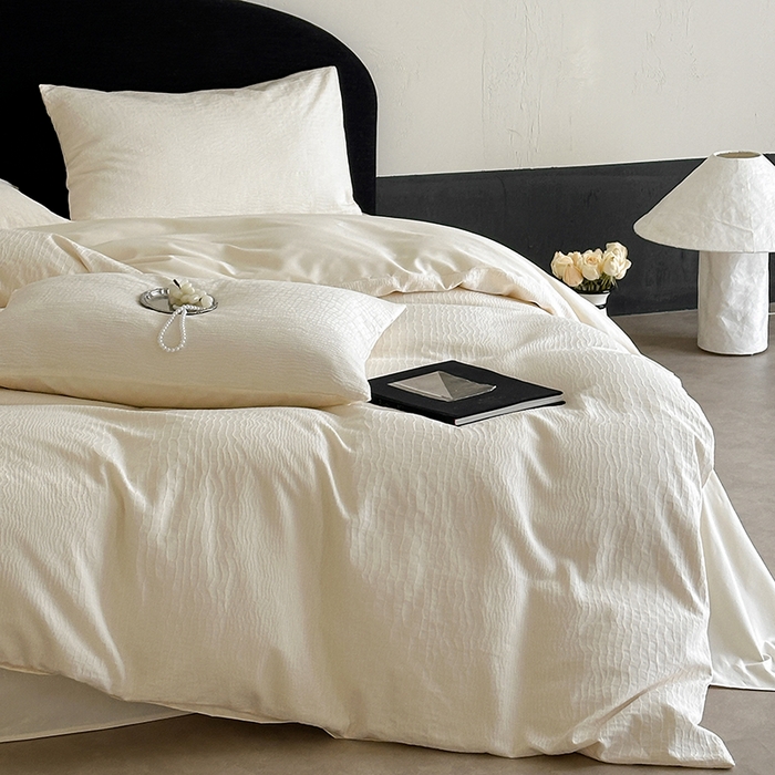 91家纺网 家纺一手货源 找家纺 静家居-简约原创家纺 2026新款60s贡缎提花系列四件套-伯爵 伯爵-米白