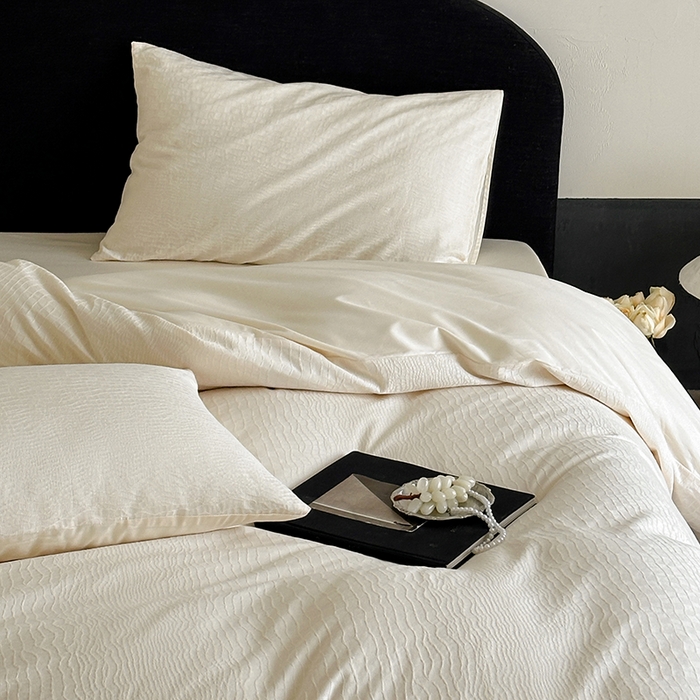 91家纺网 家纺一手货源 找家纺 静家居-简约原创家纺 2026新款60s贡缎提花系列四件套-伯爵 伯爵-米白