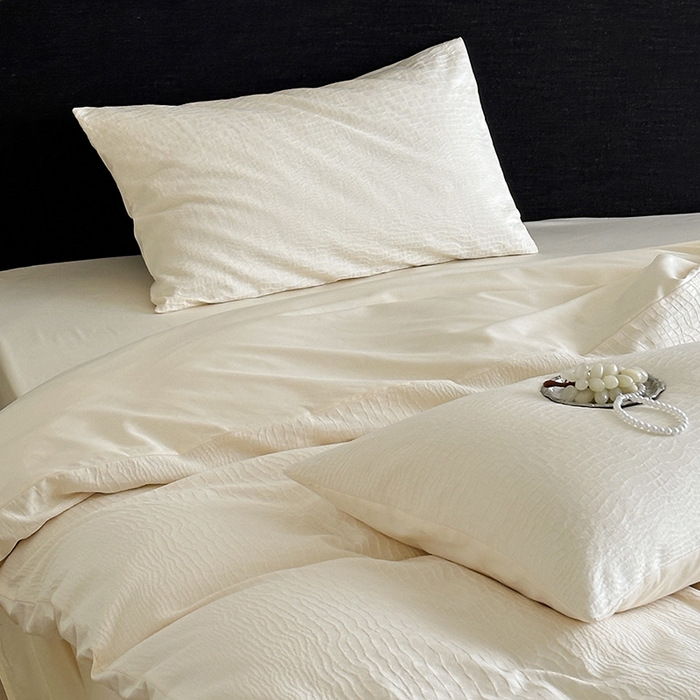 91家纺网 家纺一手货源 找家纺 静家居-简约原创家纺 2026新款60s贡缎提花系列四件套-伯爵 伯爵-米白