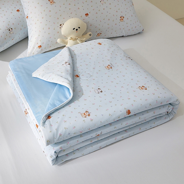 91家纺网 家纺一手货源 找家纺 （总）梦恬佳 2026新款冰淇淋印花凉感丝夏凉被小冰被