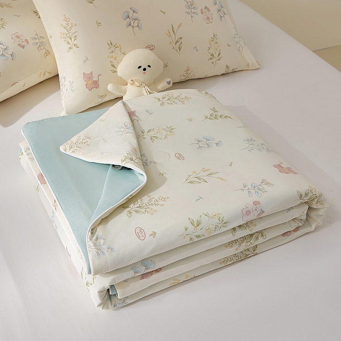 91家纺网 家纺一手货源 找家纺 （总）梦恬佳 2026新款冰淇淋印花凉感丝夏凉被小冰被