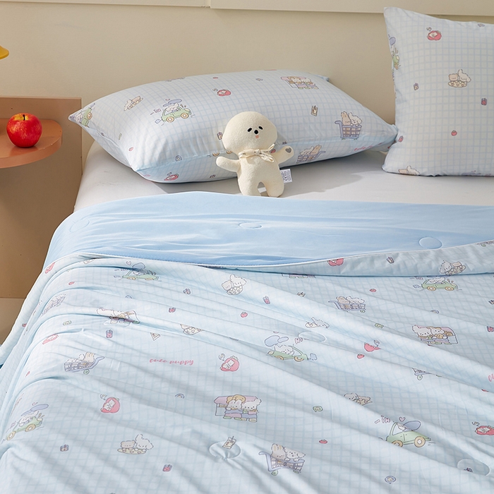 91家纺网 家纺一手货源 找家纺 （总）梦恬佳 2026新款冰淇淋印花凉感丝夏凉被小冰被