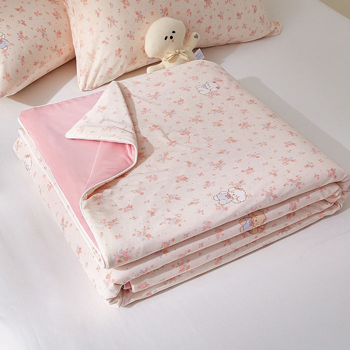 91家纺网 家纺一手货源 找家纺 （总）梦恬佳 2026新款冰淇淋印花凉感丝夏凉被小冰被