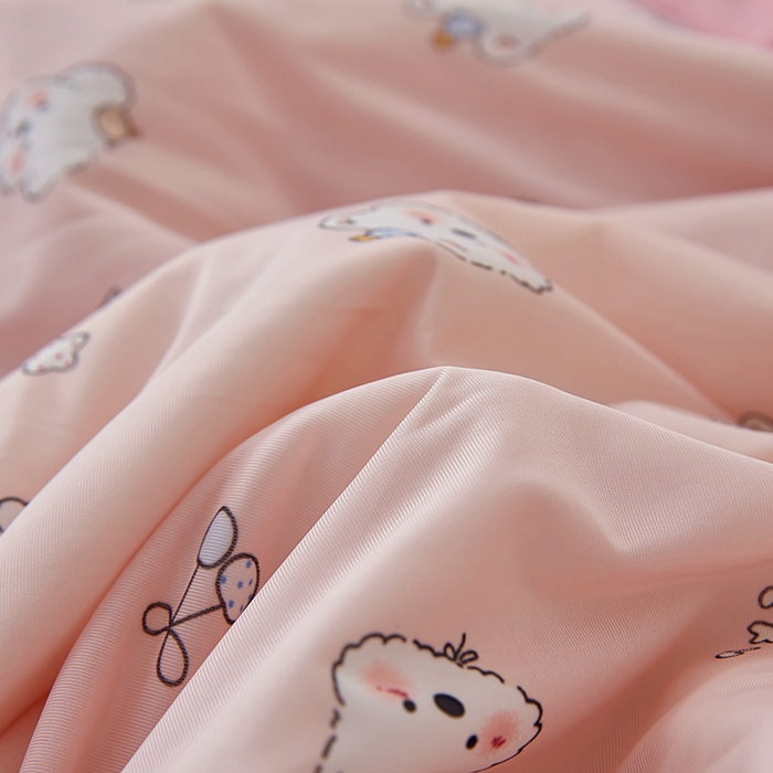 91家纺网 家纺一手货源 找家纺 梦恬佳 2026新款冰淇淋印花凉感丝夏凉被小冰被 可可萌