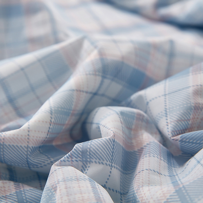 91家纺网 家纺一手货源 找家纺 梦恬佳 2026新款冰淇淋印花凉感丝夏凉被小冰被 蓝格纹