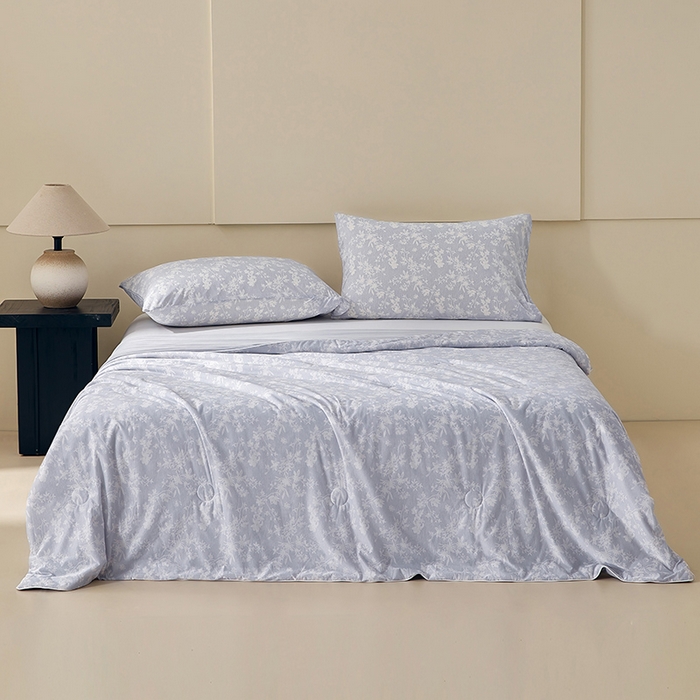 91家纺网 家纺一手货源 找家纺 梦恬佳 2026新款冰淇淋印花凉感丝夏凉被小冰被 莫奈