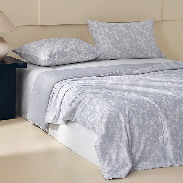 91家纺网 家纺一手货源 找家纺 梦恬佳 2026新款冰淇淋印花凉感丝夏凉被小冰被 莫奈