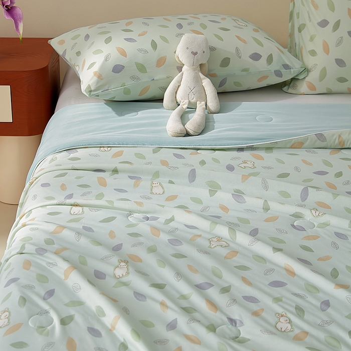 91家纺网 家纺一手货源 找家纺 梦恬佳 2026新款冰淇淋印花凉感丝夏凉被小冰被 秘境