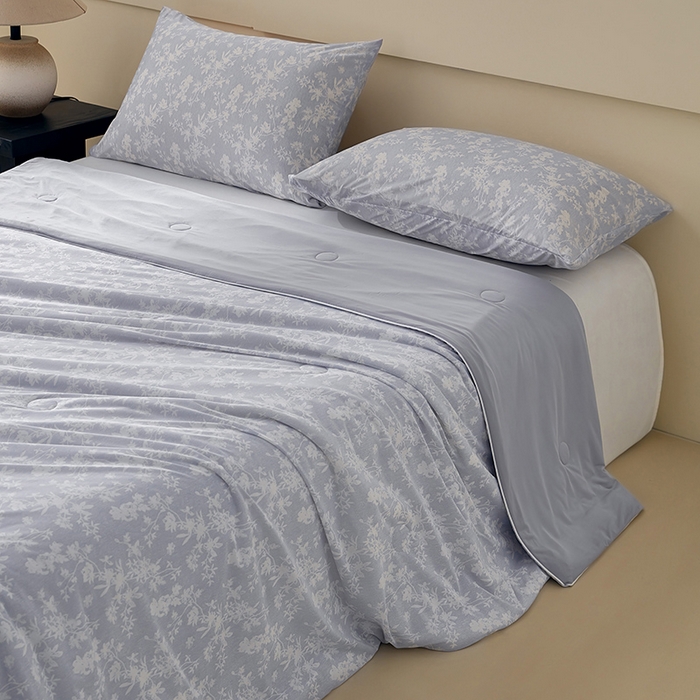 91家纺网 家纺一手货源 找家纺 梦恬佳 2026新款冰淇淋印花凉感丝夏凉被小冰被 莫奈