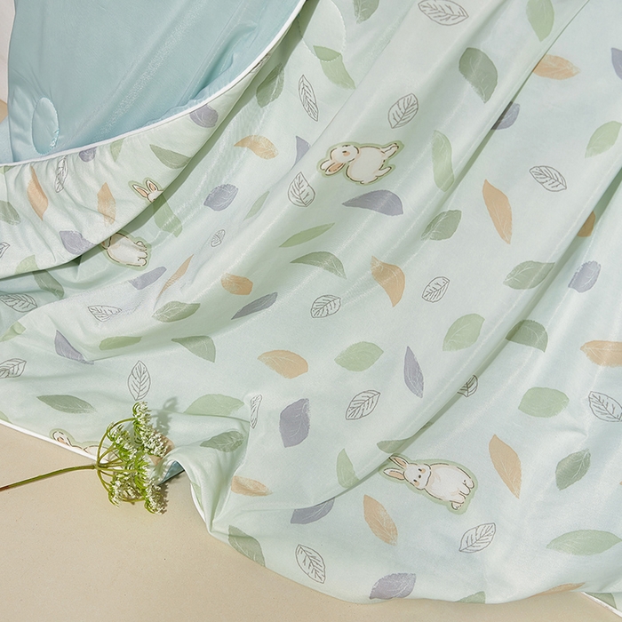 91家纺网 家纺一手货源 找家纺 梦恬佳 2026新款冰淇淋印花凉感丝夏凉被小冰被 秘境