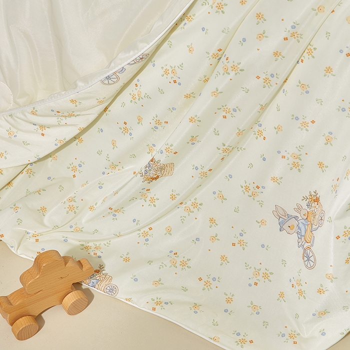 91家纺网 家纺一手货源 找家纺 梦恬佳 2026新款冰淇淋印花凉感丝夏凉被小冰被 安妮兔