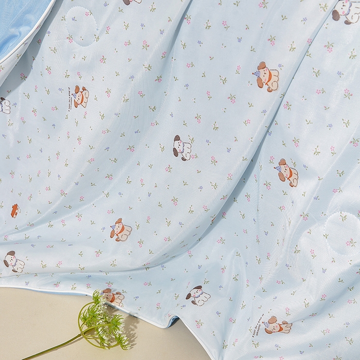 91家纺网 家纺一手货源 找家纺 梦恬佳 2026新款冰淇淋印花凉感丝夏凉被小冰被 萌宠乐园