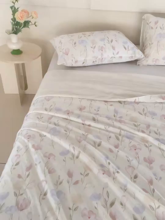 91家纺网 家纺一手货源 找家纺 梦恬佳 2026新款冰淇淋印花凉感丝夏凉被小冰被 繁花