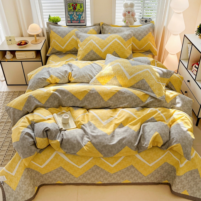 91家纺网 家纺一手货源 找家纺 （总）梦精灵家纺 2026新款纯棉床盖四件套全棉绗缝夹棉防滑床单四季通用榻榻米单人学生宿舍