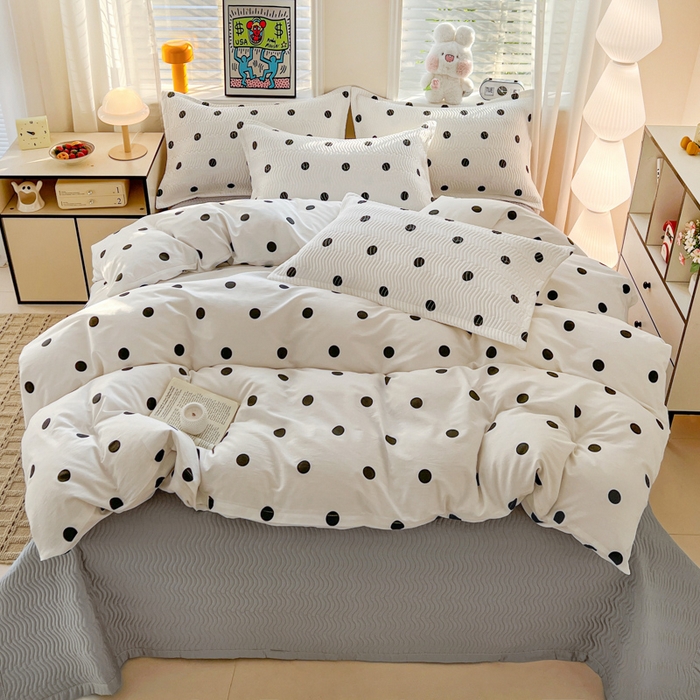 91家纺网 家纺一手货源 找家纺 （总）梦精灵家纺 2026新款纯棉床盖四件套全棉绗缝夹棉防滑床单四季通用榻榻米单人学生宿舍