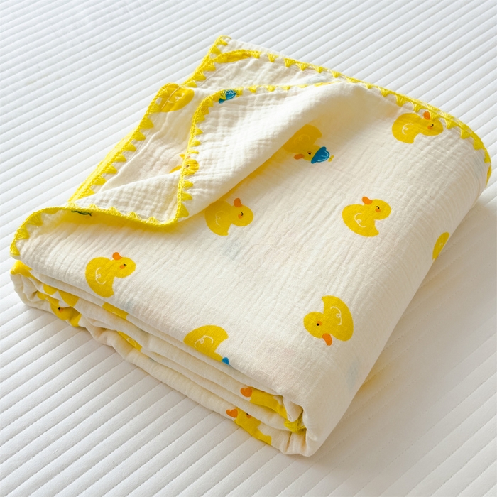 91家纺网 家纺一手货源 找家纺 （总）布凡家居 2026新款全棉纯棉双层纱布毯夏被毯盖毯双层纱浴巾毯