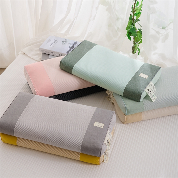 91家纺网 家纺一手货源 找家纺 （总）仁宇枕业 2026新款新品A类立体全棉无印条纹全荞麦壳舒压枕头单人宿舍荞麦皮枕芯硬枕头