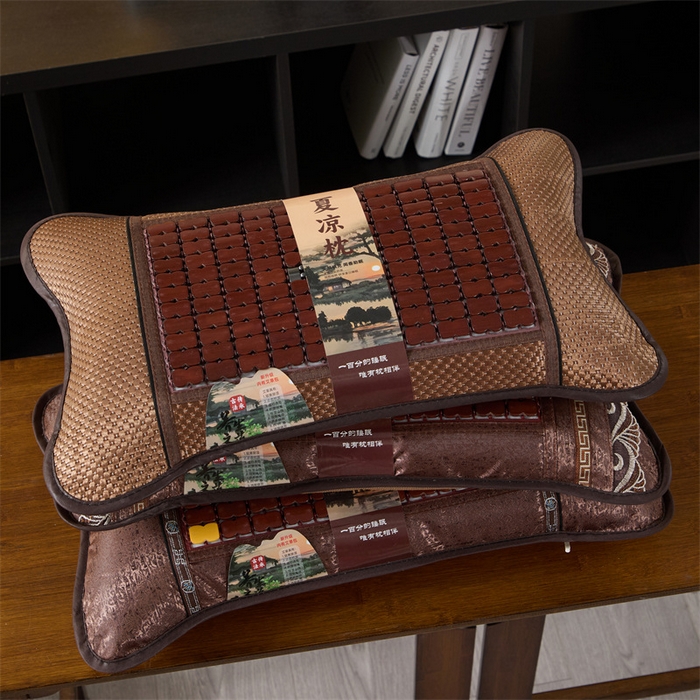 91家纺网 家纺一手货源 找家纺 （总）仁宇枕业 2026新款新品冰凉竹块夏季三明治麻将枕花草茶香荞麦枕头枕芯