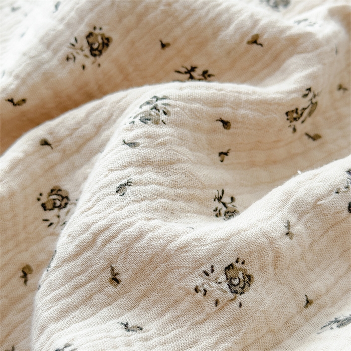 91家纺网 家纺一手货源 找家纺 布凡家居 2026新款全棉纯棉双层纱布毯夏被毯盖毯双层纱浴巾毯 皱皱纱-碎时光