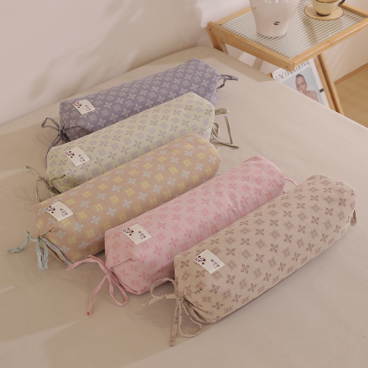 91家纺网 家纺一手货源 找家纺 （总）仁宇枕业 2026新款新品全棉提花双层纱高低两用糖果荞麦枕头枕芯