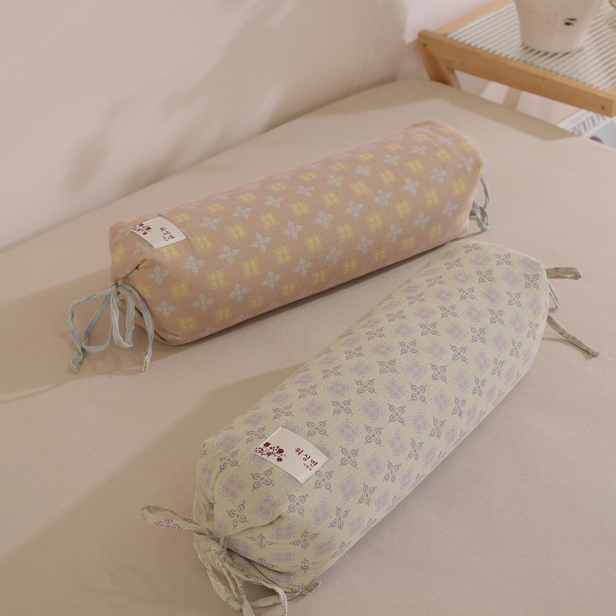 91家纺网 家纺一手货源 找家纺 （总）仁宇枕业 2026新款新品全棉提花双层纱高低两用糖果荞麦枕头枕芯