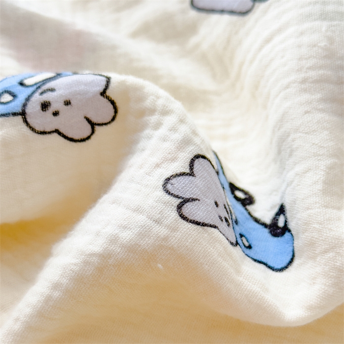 91家纺网 家纺一手货源 找家纺 布凡家居 2026新款全棉纯棉双层纱布毯夏被毯盖毯双层纱浴巾毯 皱皱纱-小汽车