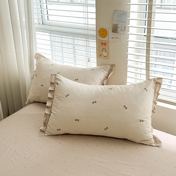 91家纺网 家纺一手货源 找家纺 帛美家纺 2026新款全棉花边款印花四件套 恋爱邮差