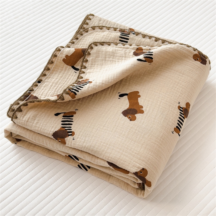 91家纺网 家纺一手货源 找家纺 布凡家居 2026新款全棉纯棉双层纱布毯夏被毯盖毯双层纱浴巾毯 叠拍图仅供参考不可下单