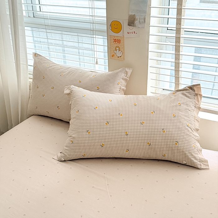 91家纺网 家纺一手货源 找家纺 帛美家纺 2026新款全棉花边款印花四件套 晚香玉