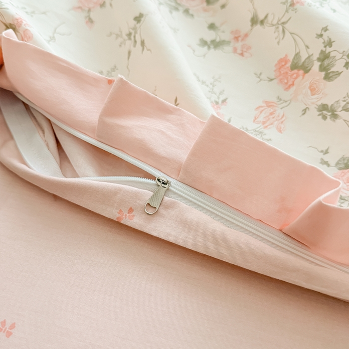 91家纺网 家纺一手货源 找家纺 帛美家纺 2026新款全棉花边款印花四件套 月下笛